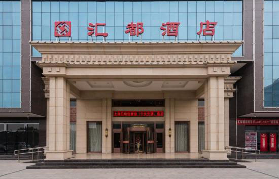 西安匯都酒店純銅三翼自動旋轉門